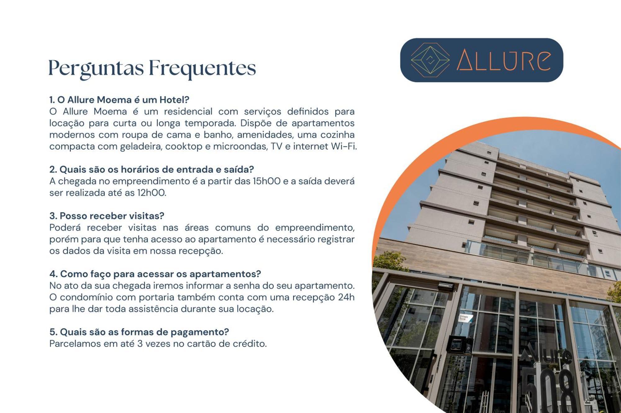 Apartamentos Studio Allure Moema - Com Cafe Da Manha Opcional, Recepcao E Valet 24 Horas 상파울루 외부 사진